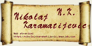 Nikolaj Karamatijević vizit kartica